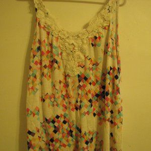 Cute Lacey Blouse with Diamond Pattern